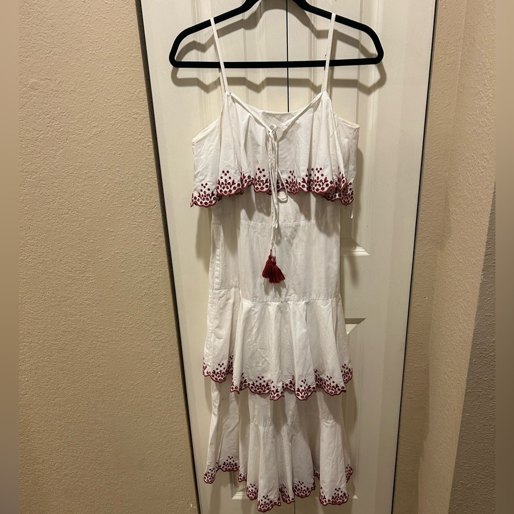 Rebecca Minkoff Tiered Clarissa Dress Midi Cotton Wedding , size 6 - Picture 7 of 11
